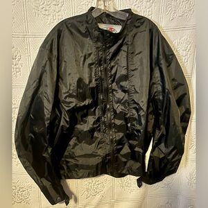 Joe Rocket Black Motorcycle Moto Windbreaker Jacket Lightweight Nylon Size 2XL